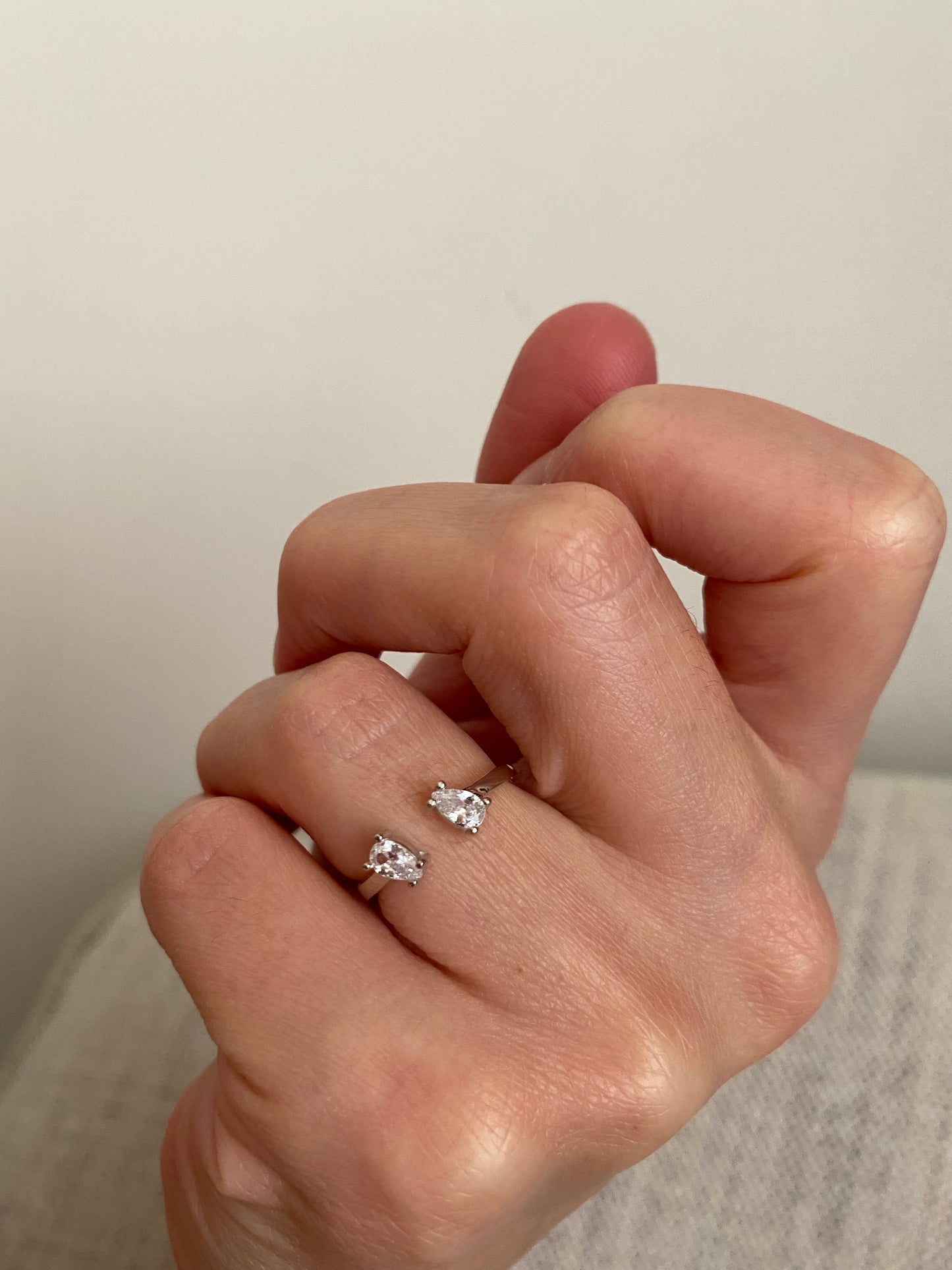 Pear Open Ring