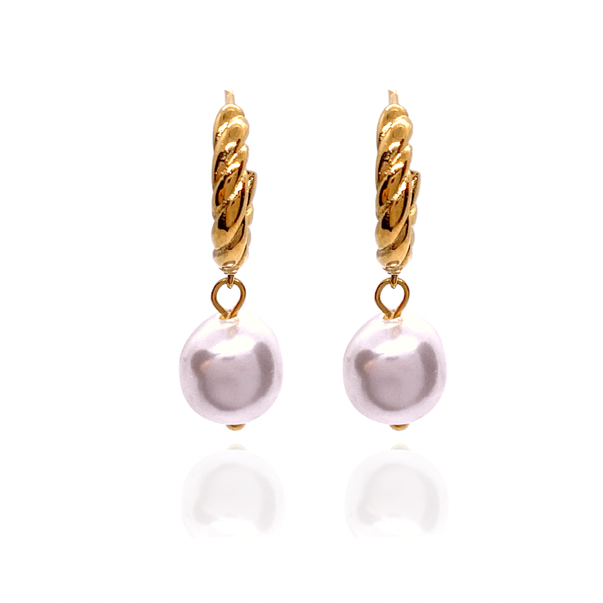 Twisted Pearl Earrings